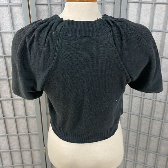 Club Monaco Draped Cardigan, Slate Grey, Size Extra Small, Open-Front. - Picture 3 of 4